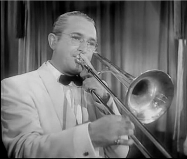 Tommy Dorsey playing the trombone