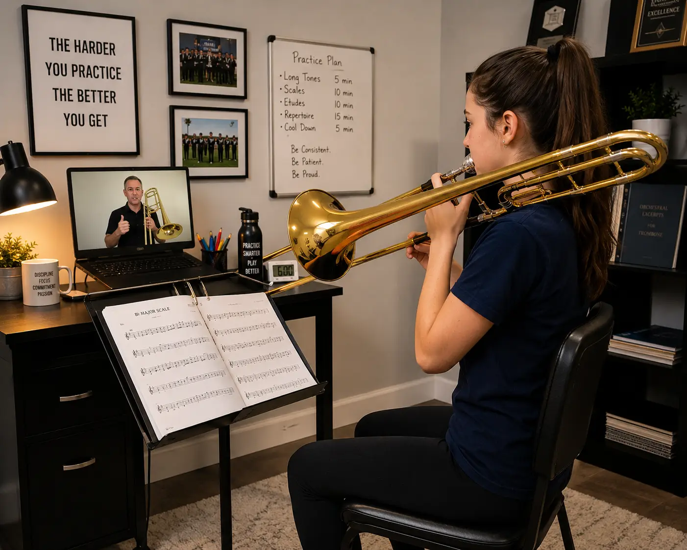 how to start playing trombone
