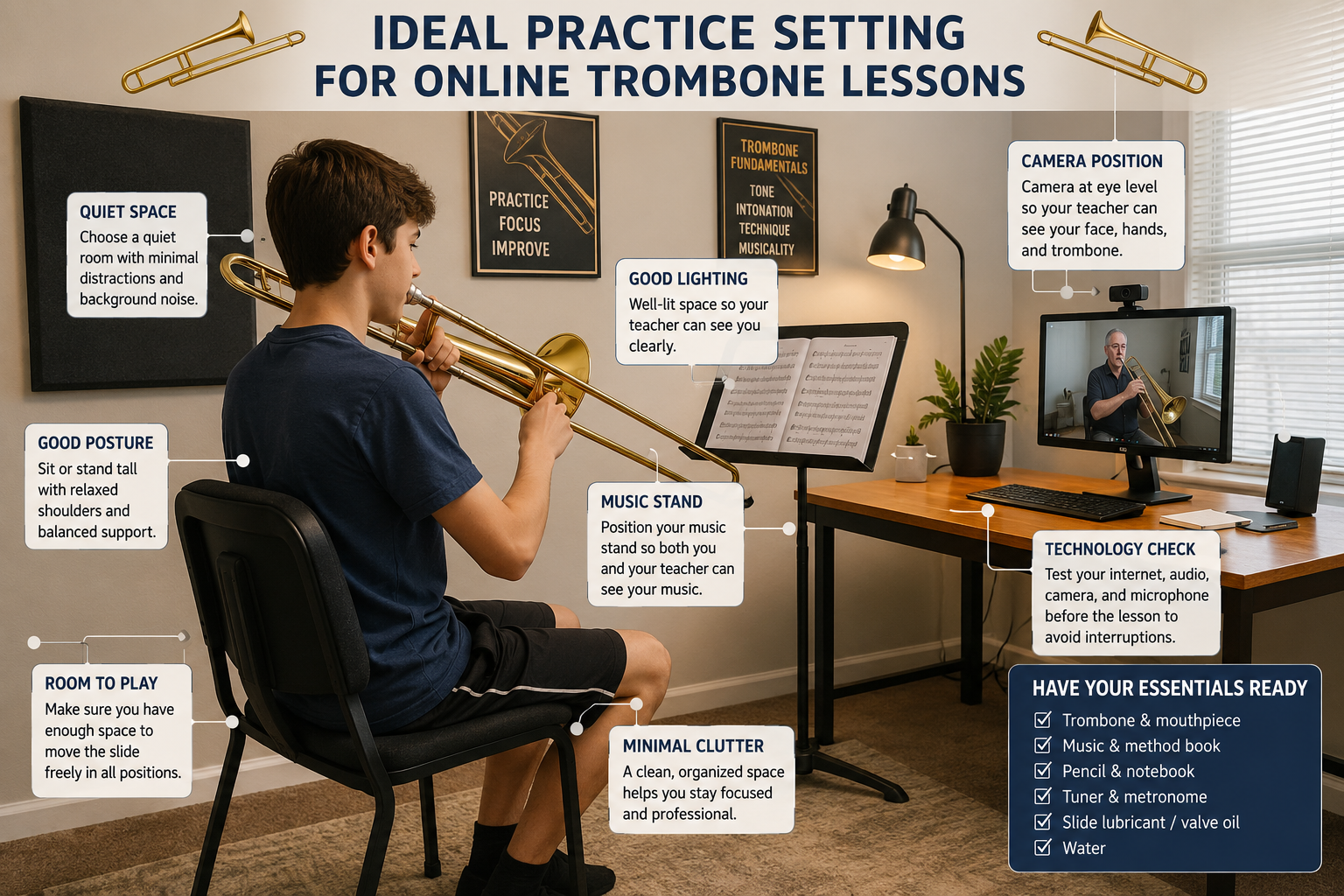 First Online Trombone Lesson