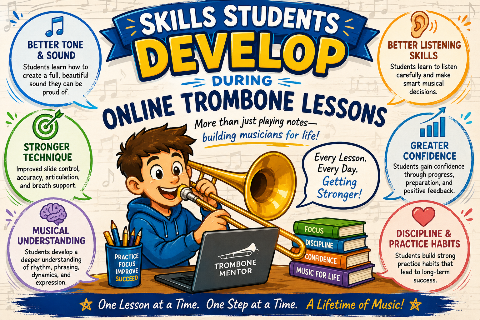 Online Trombone Lessons for Middle School Students